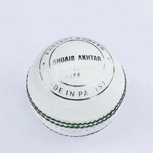 Shoaib Akhtar autographed ball (white)
