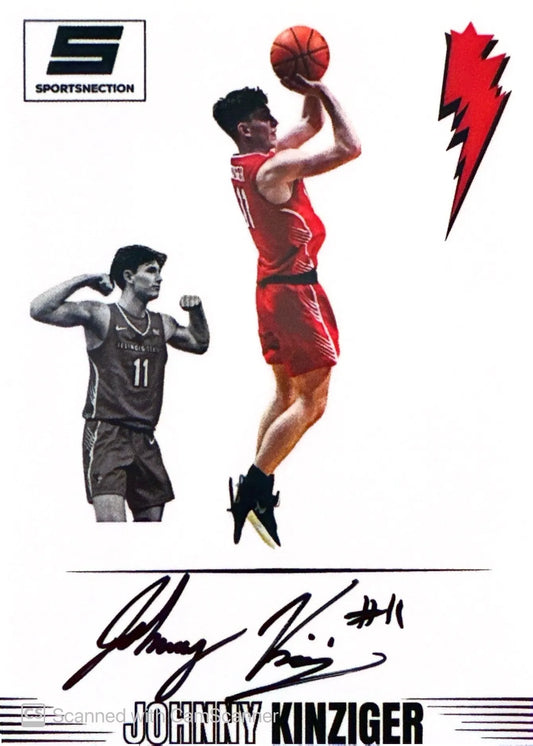 Johnny Kinziger autographed trading card (#'ed to 100)