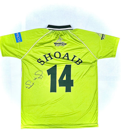 Shoaib Akhtar autographed 1999 World Cup jersey