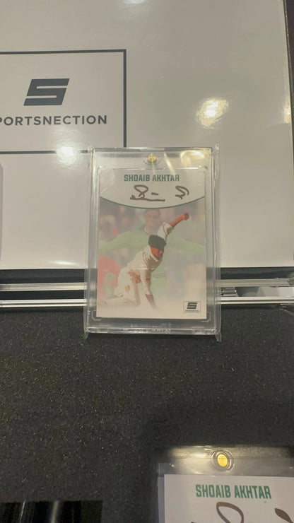 Shoaib Akhtar autographed trading card - SPORTSNECTION EXCLUSIVE