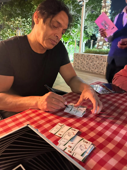 Shoaib Akhtar autographed trading card - SPORTSNECTION EXCLUSIVE