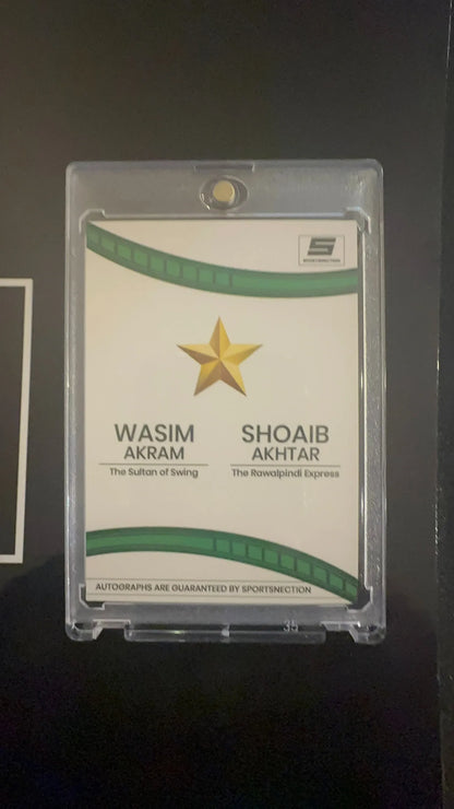 Wasim Akram / Shoaib Akhtar Pace Legends Dual On-card Autographed Card - SPORTSNECTION EXCLUSIVE!