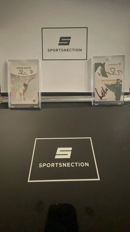 Wasim Akram / Shoaib Akhtar Pace Legends Dual On-card Autographed Card - SPORTSNECTION EXCLUSIVE!